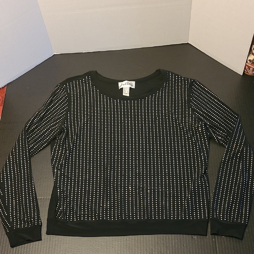 Joseph Ribkoff Sequin/Bling Black Top US 16 Large Stretchy